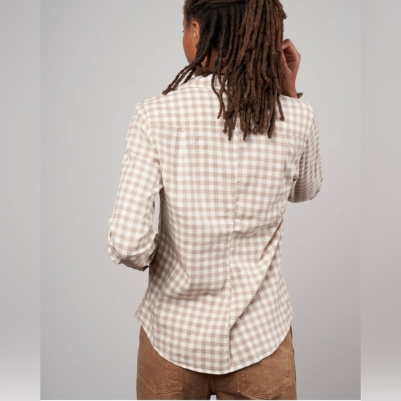 Frank & Eileen Button Down "the Barry" - Camel Check/Plaid - Extra Small XS - Picture 7 of 16